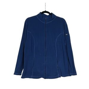L.L. Bean Women’s Full Zip Fleece Jacket Blue Size 1X Gorpcore Warm Cozy Classic